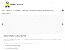 Tablet Screenshot of matangholdings.com.my